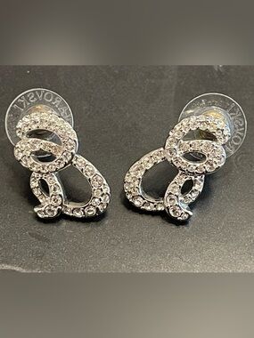 Swarovski Silver Crystal Stud Earrings